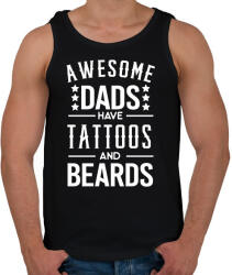 printfashion Awesome dads - Férfi atléta - Fekete (1961088)