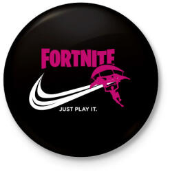 printfashion Just Play it! - Kitűző, hűtőmágnes - Fekete (3096533)