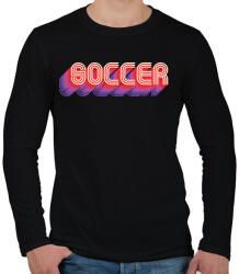 printfashion Soccer - Férfi hosszú ujjú póló - Fekete (4997245)