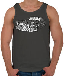 printfashion Hot rod - Férfi atléta - Sötétszürke (161227)