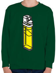 printfashion Lighter - Gyerek pulóver - Sötétzöld (2366136)