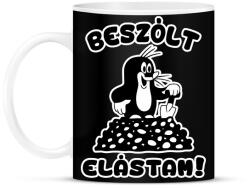 printfashion Beszólt elástam - kisvakond 2 - Bögre - Fekete (1528218)