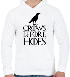 printfashion Trónok Harca- Crows before hoes - Férfi kapucnis pulóver - Fehér (1814848)