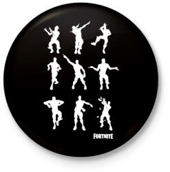 printfashion Fortnite Dance - Kitűző, hűtőmágnes - Fekete (3096087)
