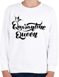 printfashion Quarantine Queen - Gyerek pulóver - Fehér (3588654)