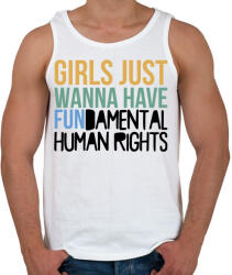 printfashion Girls just wanna have - Férfi atléta - Fehér (8535111)