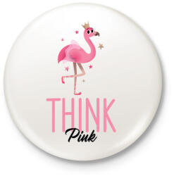 printfashion thinkpink - Kitűző, hűtőmágnes - Fehér (11524406)