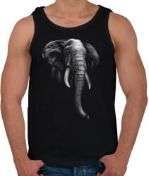 printfashion Elefánt portré - Férfi atléta - Fekete (4845549)