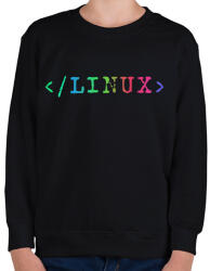 printfashion Linux RGB - Gyerek pulóver - Fekete (3532218)