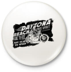 printfashion Daytona - Kitűző, hűtőmágnes - Fehér (3074372)