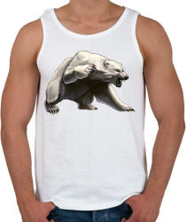 printfashion Angry Polar Bear - Férfi atléta - Fehér (1725149)