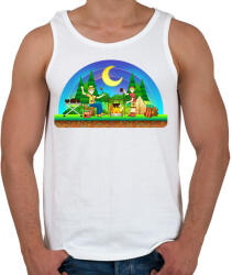 printfashion Kempingezés - Férfi atléta - Fehér (10592591)