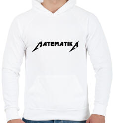 printfashion Matematika metallica póló - Férfi kapucnis pulóver - Fehér (9233727)