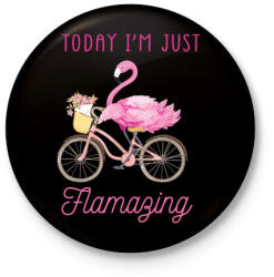 printfashion Flamazing - Kitűző, hűtőmágnes - Fekete (3096434)