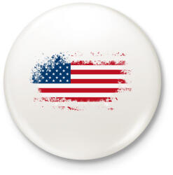 printfashion america - Kitűző, hűtőmágnes - Fehér (4653922)