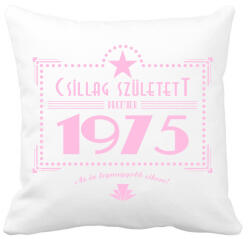 printfashion csillag-1975-pink - Párnahuzat, Díszpárnahuzat - Fehér (551105)