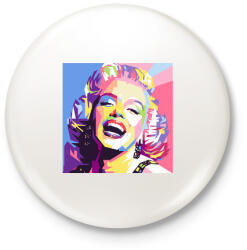 printfashion PopArt - Marilyn Monroe - Kitűző, hűtőmágnes - Fehér (4263272)