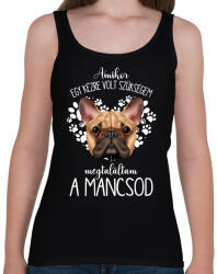 printfashion Megtaláltam a mancsod - French Bulldog - Női atléta - Fekete (5451736)
