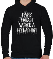 printfashion Máris fáradt vagyok a holnaphoz! - Férfi kapucnis pulóver - Fekete (16662820)