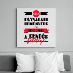 printfashion A rendőr felesége - Vászonkép - Fehér (7694854)
