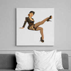 printfashion Pinup Army - Vászonkép - Fehér (6623713)