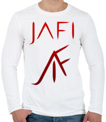 printfashion piros jafi - Férfi hosszú ujjú póló - Fehér (13379933)