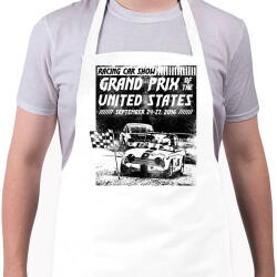 printfashion Amerikai Grand Prix - Kötény - Fehér (4900086)