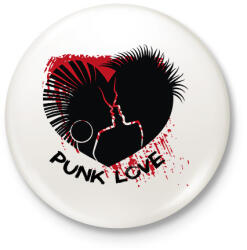 printfashion Punk love - Kitűző, hűtőmágnes - Fehér (7669832)