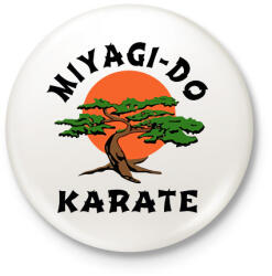 printfashion Miyagi-Do Karate - Kitűző, hűtőmágnes - Fehér (4342215)