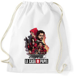 printfashion La Casa de Papel - Sportzsák, Tornazsák - Fehér (4668213)