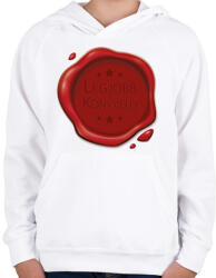 printfashion Legjobb könyvelő - Pecsét - Gyerek kapucnis pulóver - Fehér (6542477)