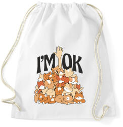 printfashion Cica kupac - Sportzsák, Tornazsák - Fehér (14275785)