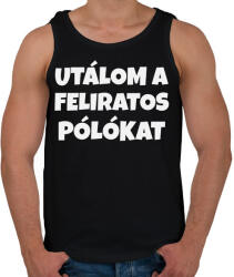 printfashion UTÁLOM A FELIRATOS PÓLÓKAT - Férfi atléta - Fekete (11601267)