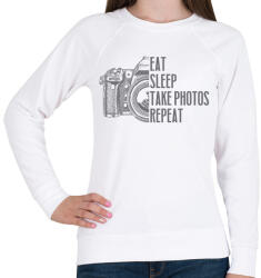 printfashion Fotós napirend - Női pulóver - Fehér (14153100)