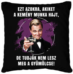 printfashion Kemény munka - Párnahuzat, Díszpárnahuzat - Fekete (5180563)