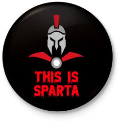 printfashion This is Sparta 3 - Kitűző, hűtőmágnes - Fekete (11527199)