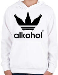 printfashion Alkohol paródia - Gyerek kapucnis pulóver - Fehér (1212661)