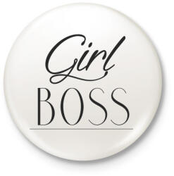 printfashion Női főnök - Kitűző, hűtőmágnes - Fehér (3074963)