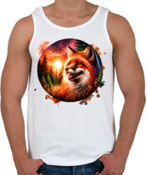 printfashion Cuki erdei róka - Férfi atléta - Fehér (15369771)