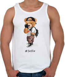 printfashion Szelfi maci - Férfi atléta - Fehér (7064223)