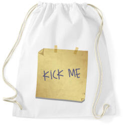 printfashion Kick Me - Sportzsák, Tornazsák - Fehér (459663)