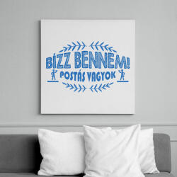 printfashion Postás vagyok - Vászonkép - Fehér (9011350)