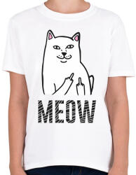 printfashion Meow - Gyerek póló - Fehér (1774791)