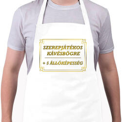 printfashion +5 Állóképesség bögre - Kötény - Fehér (4914098)