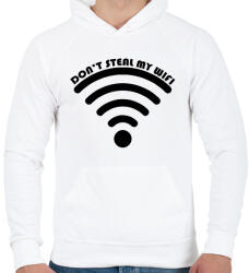 printfashion Wifi - páros1 - Férfi kapucnis pulóver - Fehér (15595560)