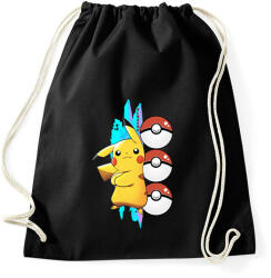 printfashion pokemon pikachu - Sportzsák, Tornazsák - Fekete (14557563)