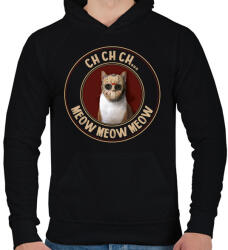 printfashion Ch ch ch. . . - Férfi kapucnis pulóver - Fekete (8754071)