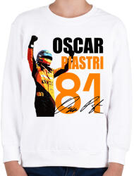 printfashion Oscar Piastri - Gyerek pulóver - Fehér (16312834)