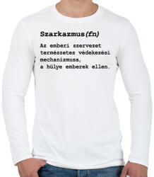 printfashion Szarkazmus(fn) - Férfi hosszú ujjú póló - Fehér (7043396)