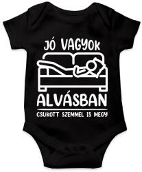 printfashion Csukott szemmel is megy - Baba Body - Fekete (7543670)
